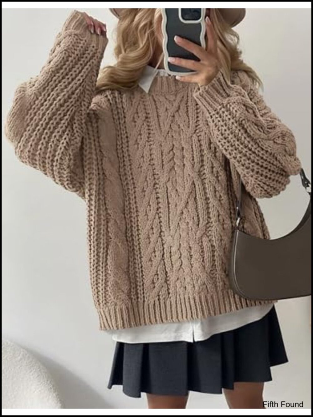 Oversized Chunky Knit Fall Sweater | Soft Crewneck Pullover Relaxed Drop - Picture 2 of 6
